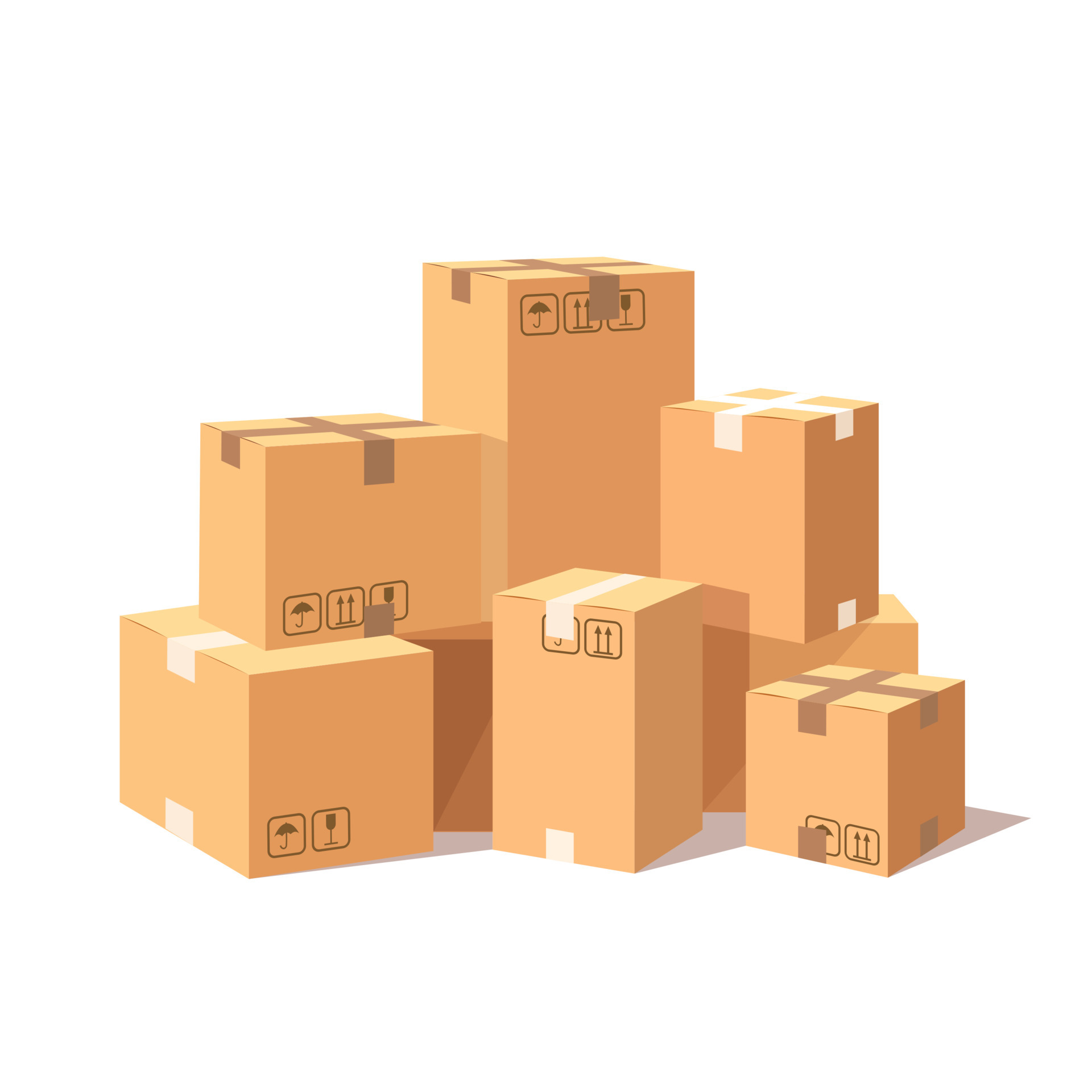 set-of-3d-isometric-carton-cardboard-box-transportation-package-in-store-distibution-concept-design-vector